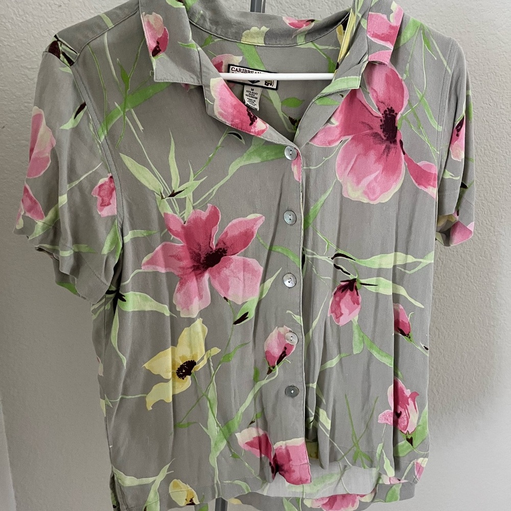 Carribean Joe short sleeve button down shirt